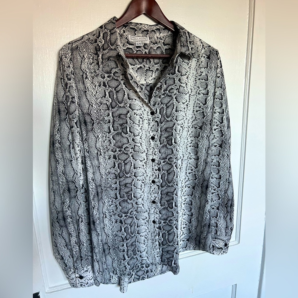 Tracy Moore Snake Print Blouse